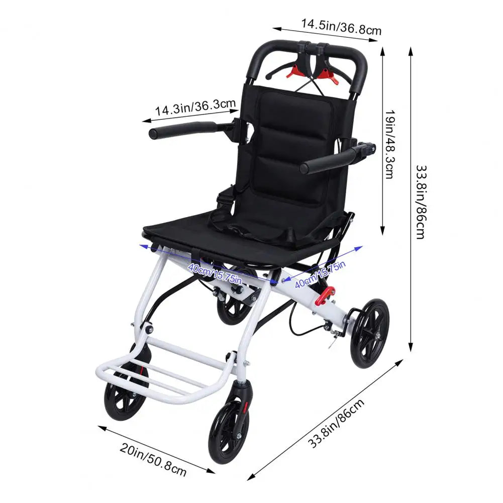 Portable Folding Travel Wheelchair for Adults Lightweight Aluminum