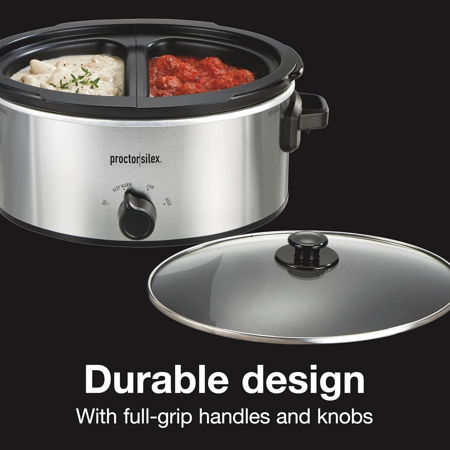 Dual Dish Slow Cooker With Nonstick Inserts For Easy Meals
