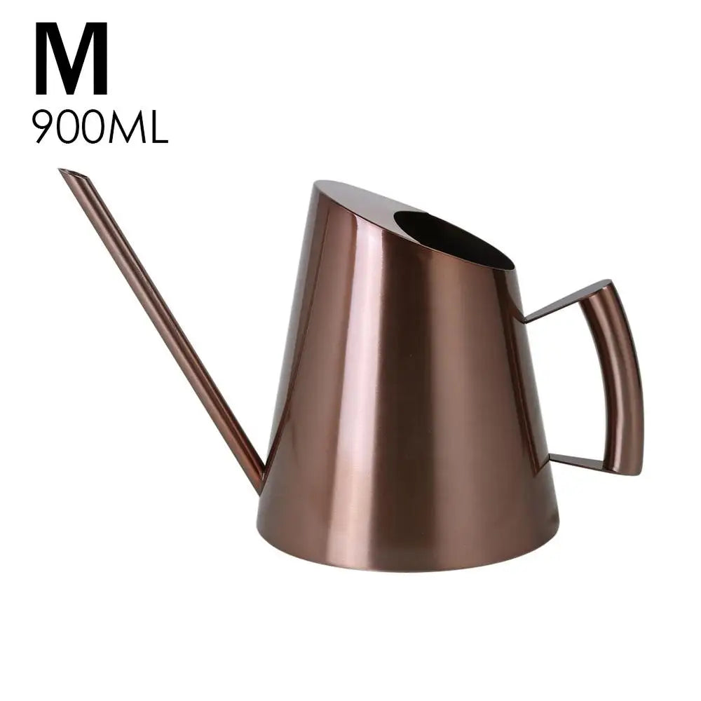 European Gardening Watering Can Stainless Steel With Long Spout