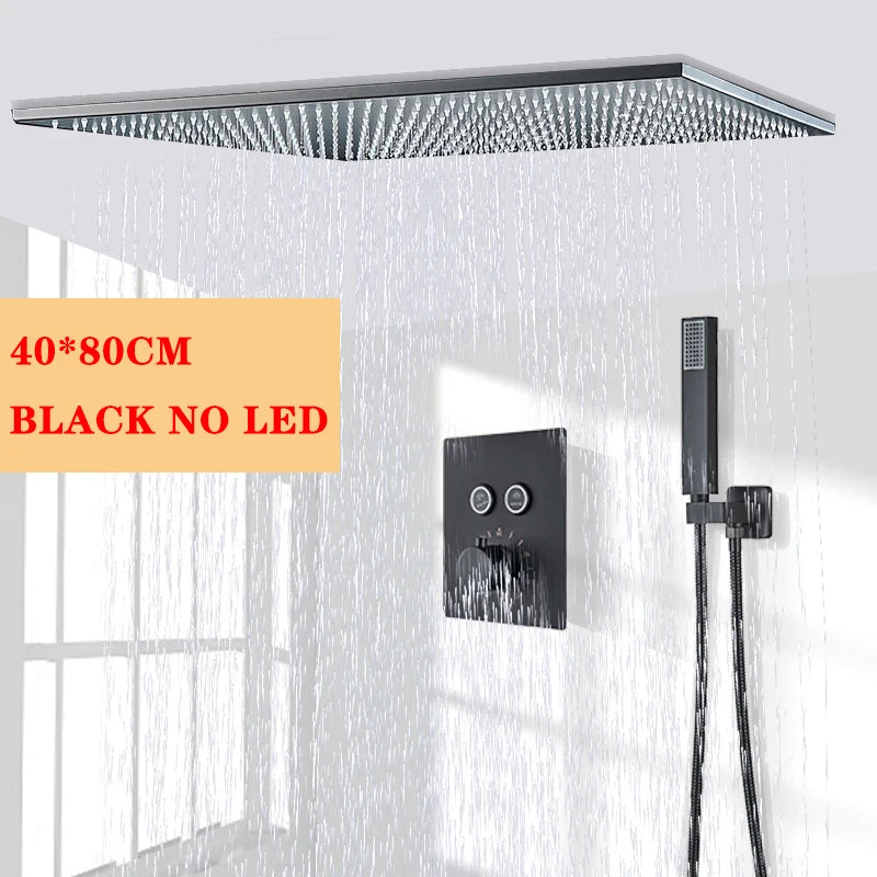 Wanmivezlo LED Brass Rainfall Shower Head Powered By Water Flow