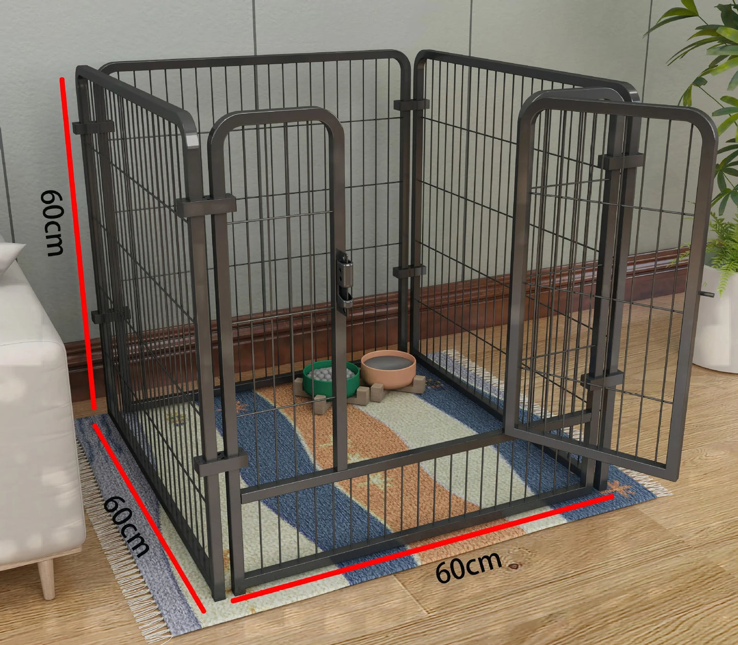 Foldable Dog Fence Playpen For Dogs Cats Rabbits Pet Enclosure