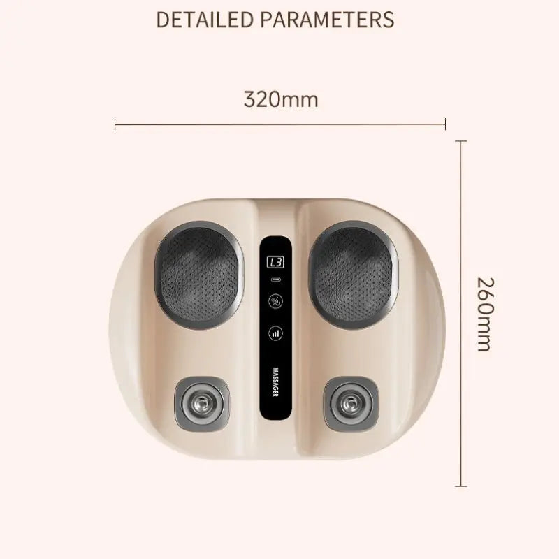 Mini Finger Press Foot Massager With Hot Compress And Vibration