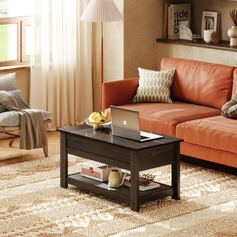 Galaxher Lift Top Coffee Table With Hidden Storage Compartment