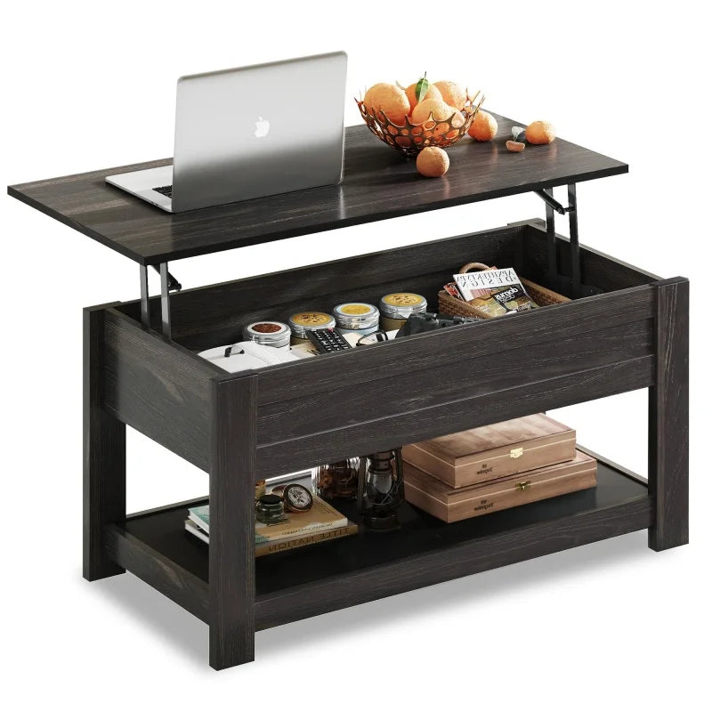 Galaxher Lift Top Coffee Table With Hidden Storage Compartment