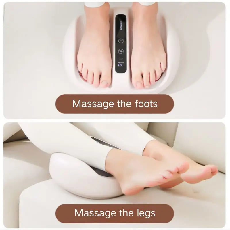 Mini Finger Press Foot Massager With Hot Compress And Vibration