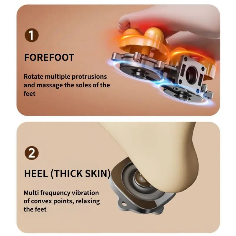 Mini Finger Press Foot Massager With Hot Compress And Vibration