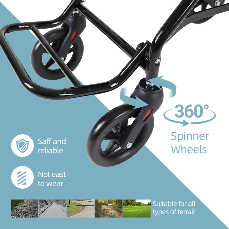 CvitalelPersd Micro Folding Wheelchair for Elderly Travelers