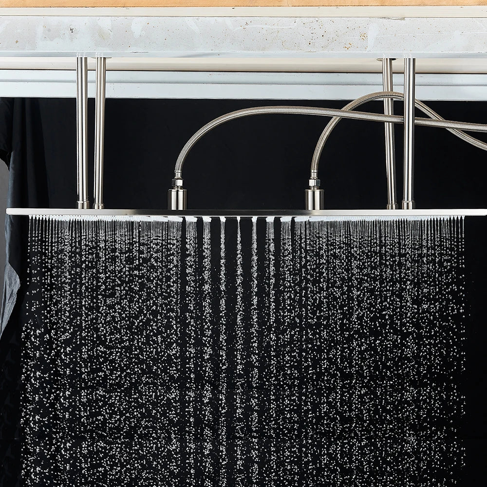 Rozin LED Shower Head Ceiling Mounted Rainfall With Arm
