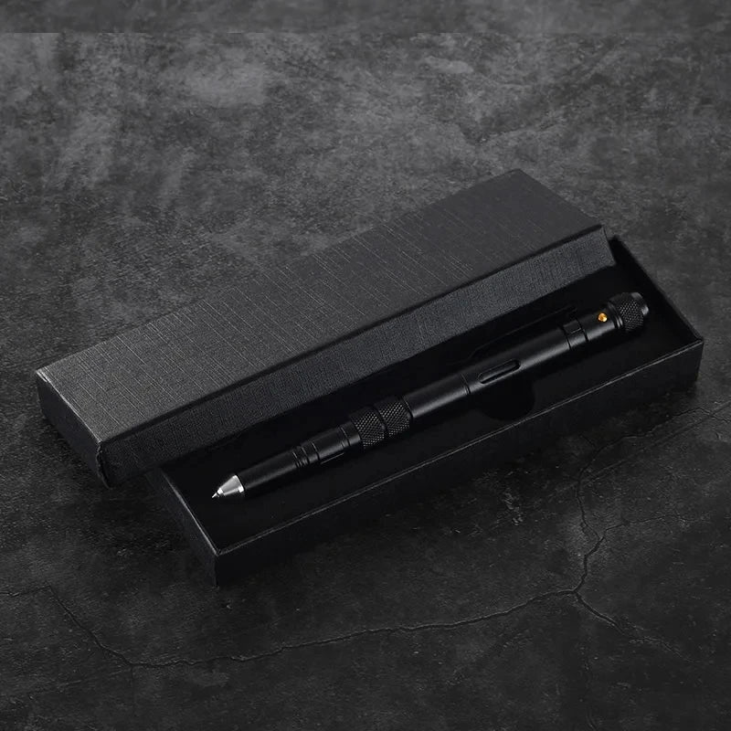 ELESESAFE 4-In-1 Outdoor Self Defense EDC Tactical Pen Flashlight