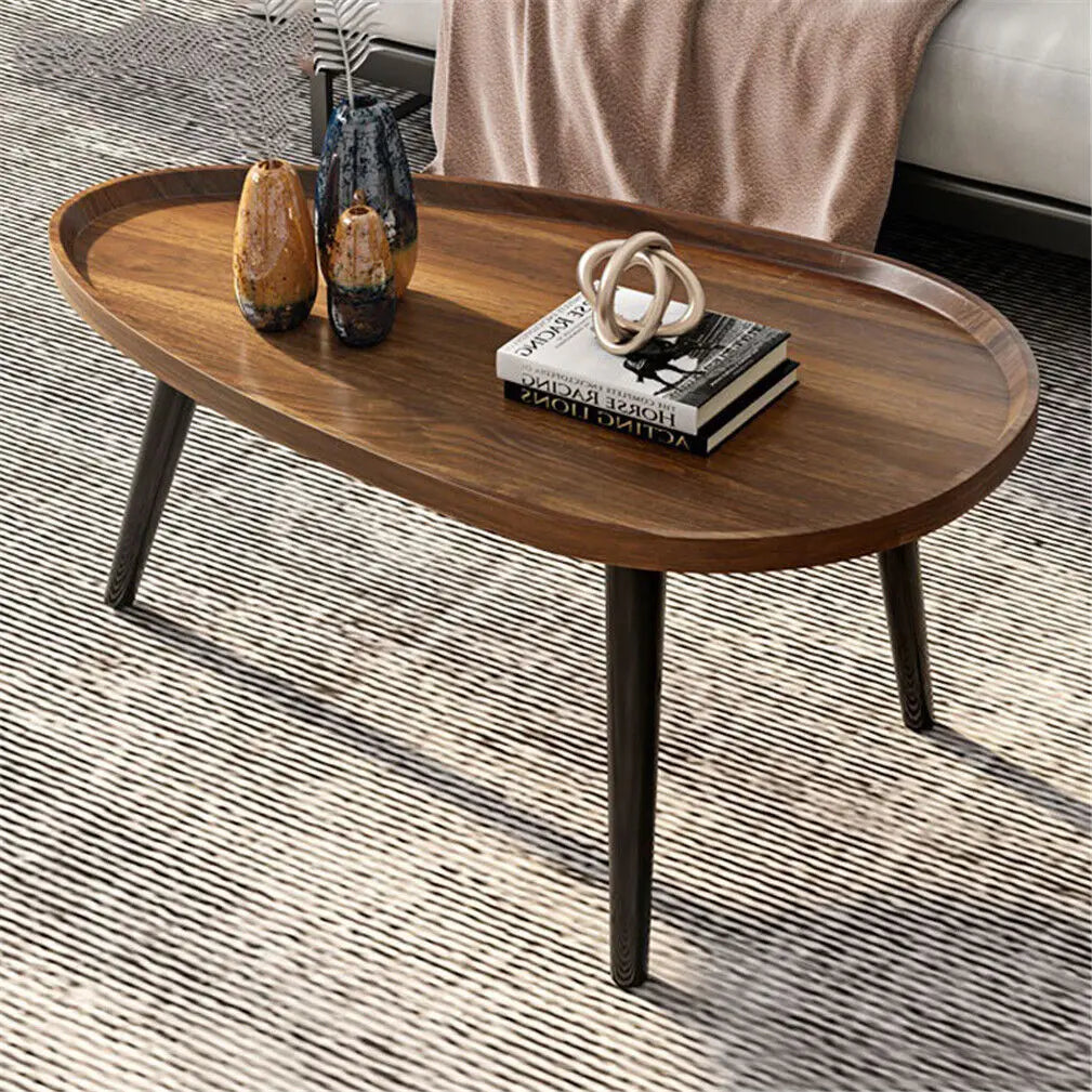 LUVODI Irregular Drop Shaped Coffee Table Set With Triangle Legs