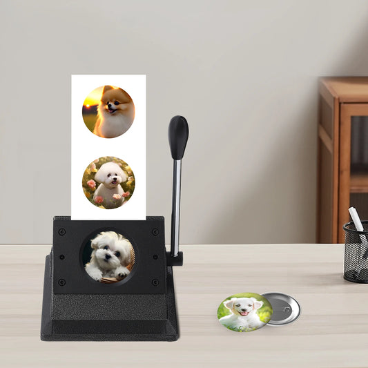 Manual Punch Die Cutter for Button Badges Circle Badge Maker