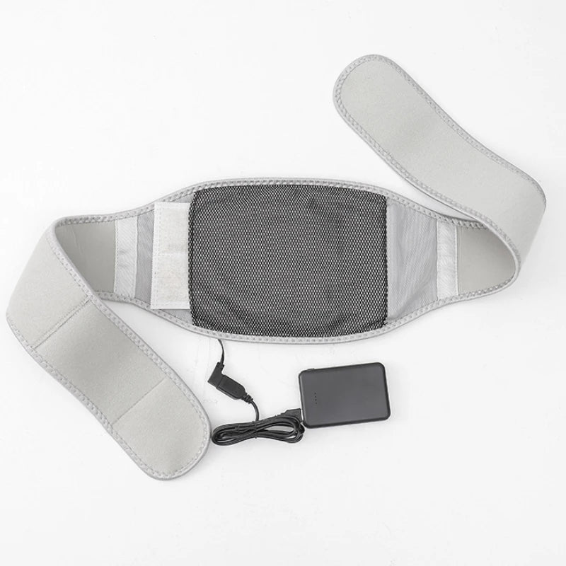 USB Electric Heating Back Belt Massager For Waist Pain Relief