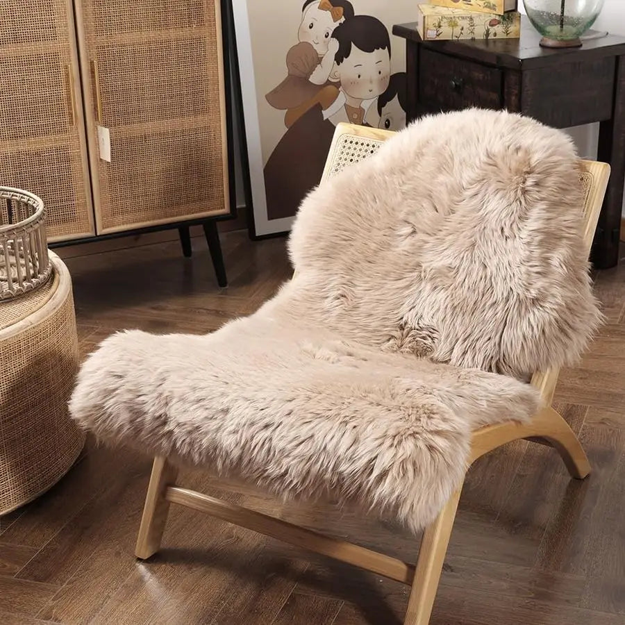 Genuine Sheepskin Area Rug Wool Fur Carpet Fluffy Shaggy Rug