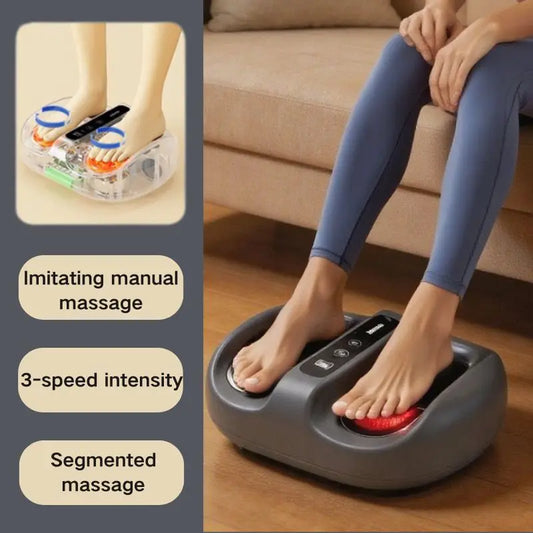 Mini Finger Press Foot Massager With Hot Compress And Vibration