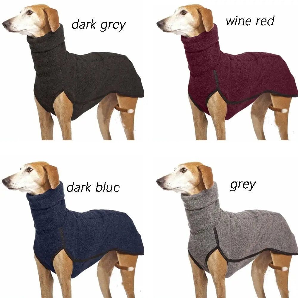 Winter Dog Harness Hoodie Coat With High Collar Sweater