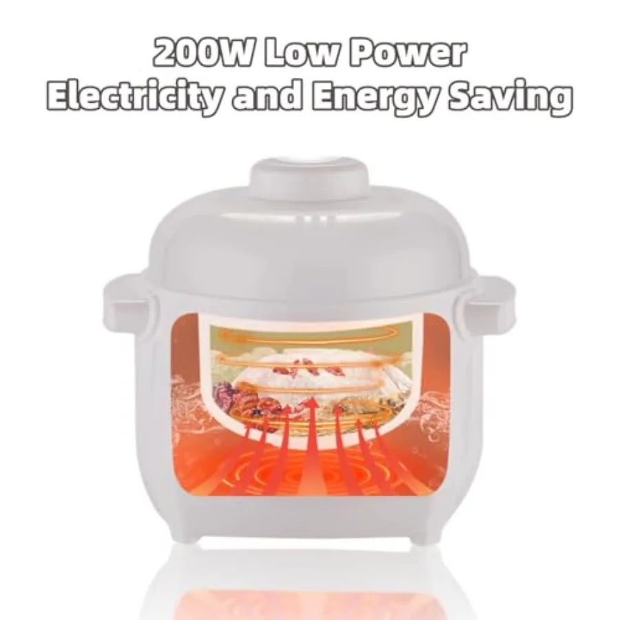SHXI Electric Stew Pot Slow Cooker With Ceramic Liner