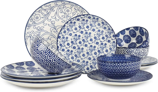 Ceramic Dinnerware Set For 4 12 Piece Dishwasher And Microwave Safe