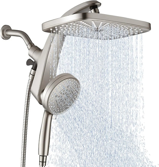 High Pressure Rain Shower Head With Magnetic Docking Handheld Spray Combo