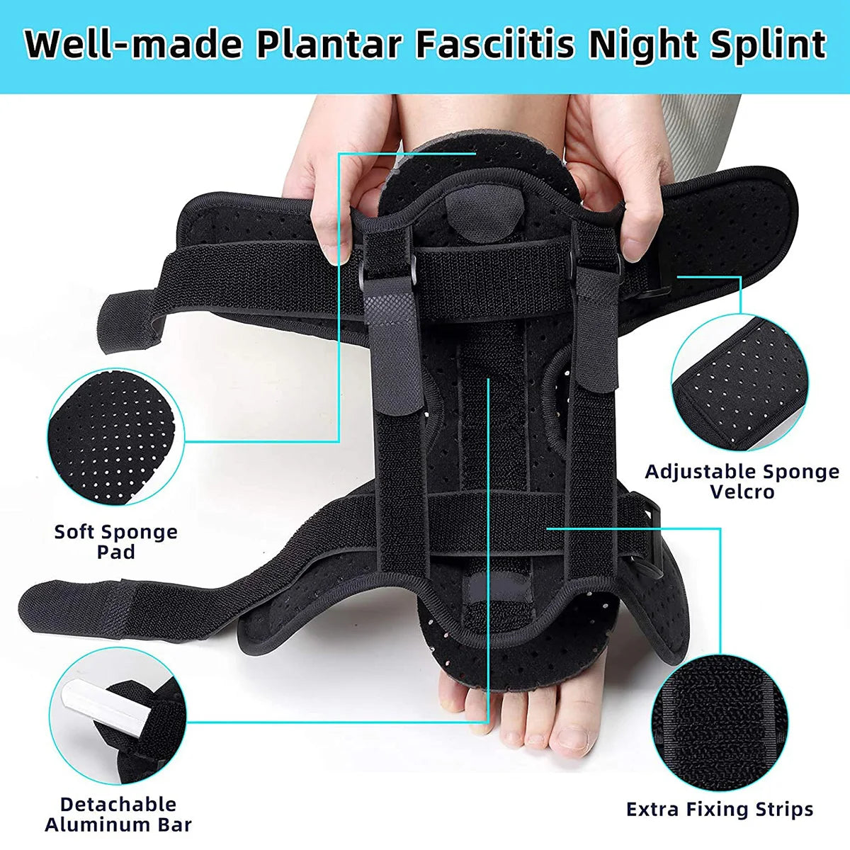 Adjustable Plantar Fasciitis Night Splint For Achilles Tendonitis Orthotic Brace