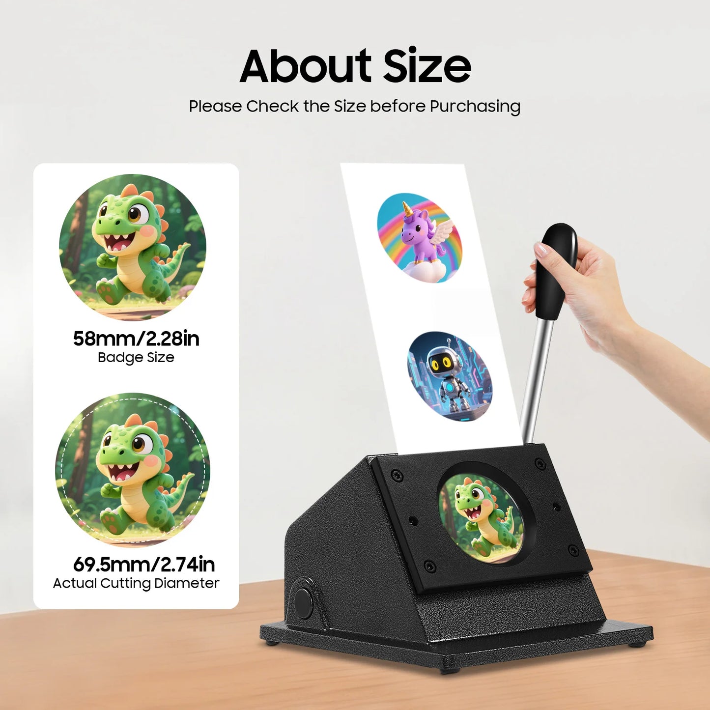 Badge Maker Machine Button Maker Circle Cutter DIY Tool