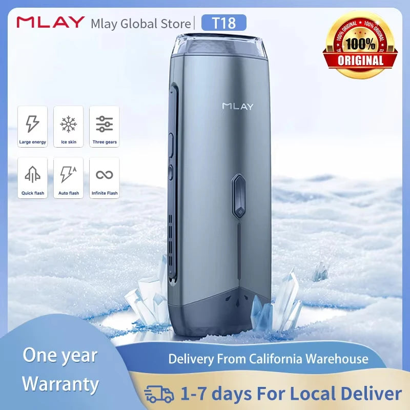 MLAY T18 IPL Laser Hair Removal Device for Home Use