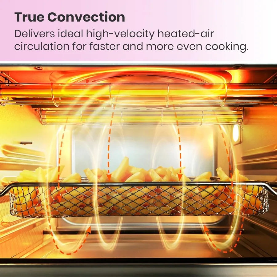 XMSJ Retro Infrared Air Fryer Toaster Oven 10-In-1 Countertop