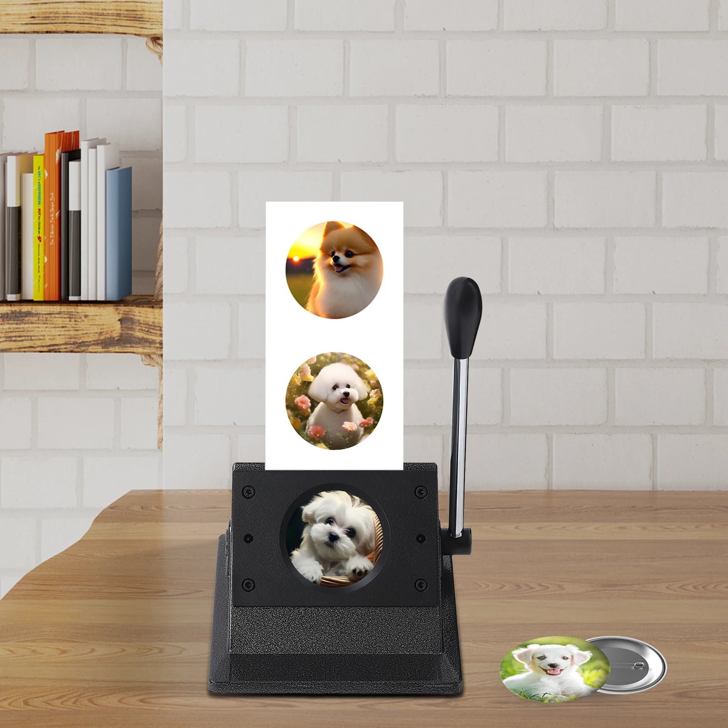 Manual Badge Die Cutting Machine For Paper Card Craft