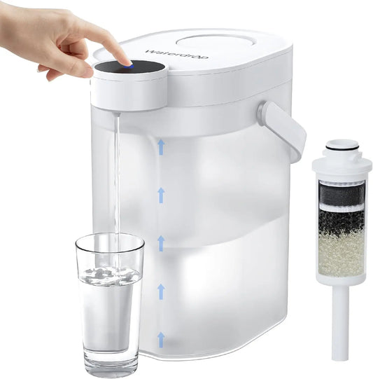XMSJ FreshTaste Water Filter Pitcher With Rechargeable Dispenser And Advanced Filtration