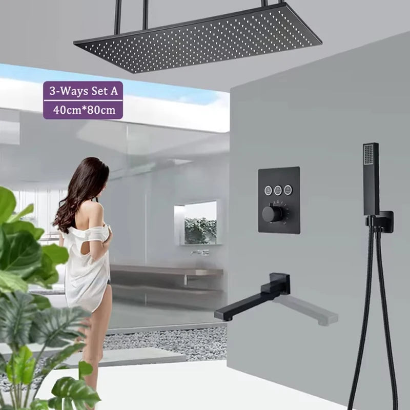 Wanmivezlo LED Brass Rainfall Shower Head Powered By Water Flow