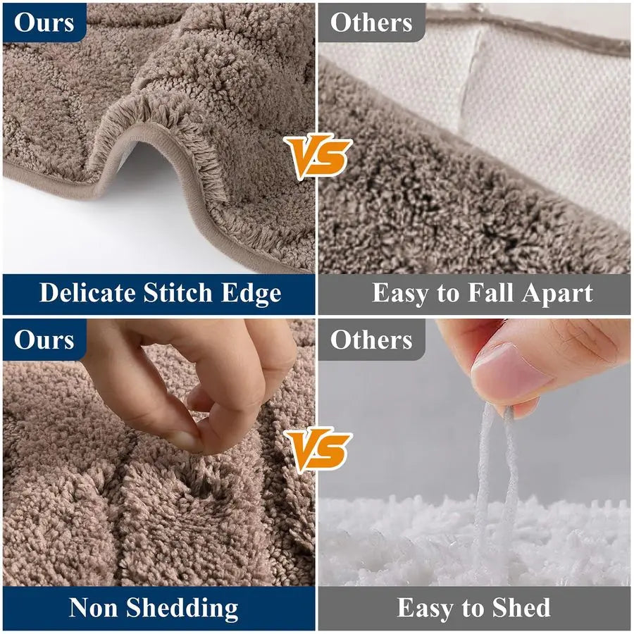 Ultra Soft 5 Piece Bathroom Rug Set With Plush Mats