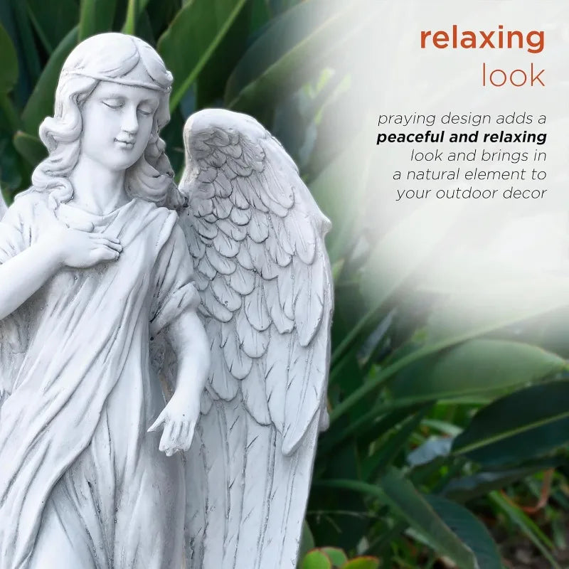 Alpine Corporation Angel Statue Yard Art Decoration for Outdoor Garden