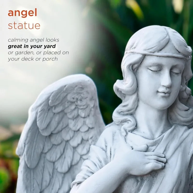Alpine Corporation Angel Statue Yard Art Decoration for Outdoor Garden
