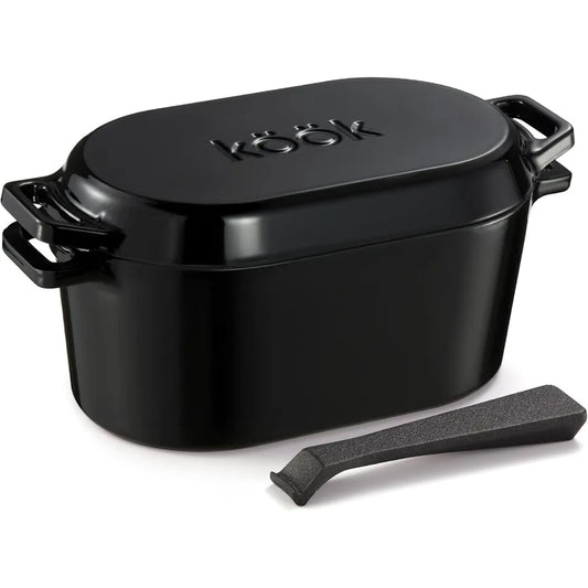 Enameled Cast Iron Dutch Oven For Bread Baking With Lid Dishwasher Safe