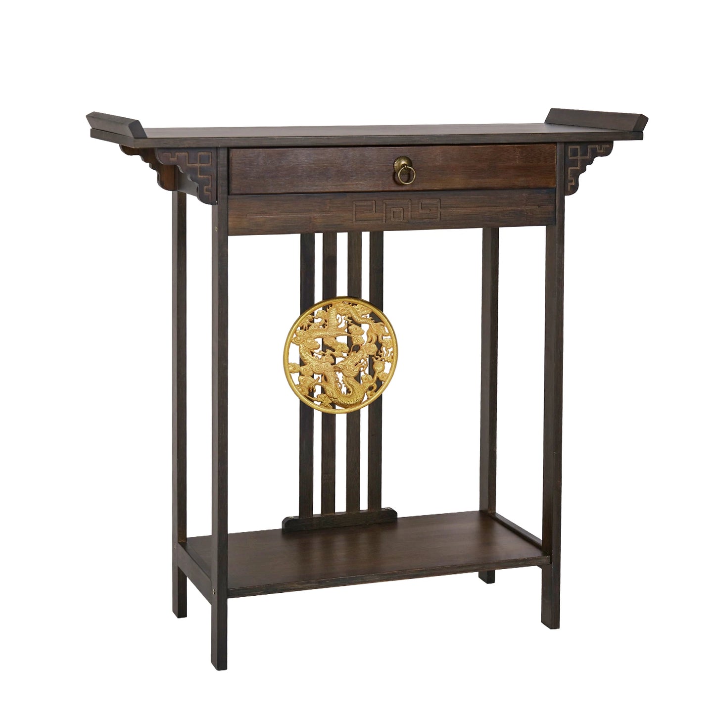 Rustic Console Table for Entryway with Drawer and Shelf China