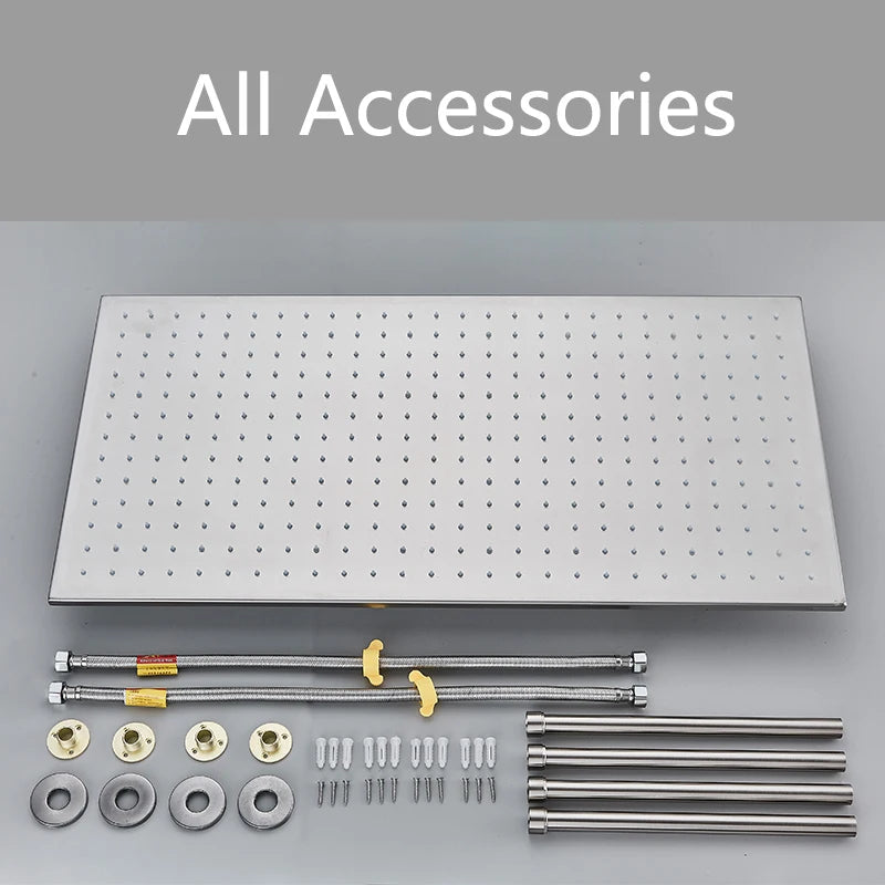 Wanmivezlo LED Brass Rainfall Shower Head Powered By Water Flow