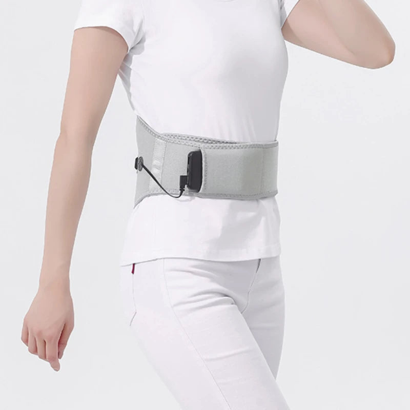 USB Electric Heating Back Belt Massager For Waist Pain Relief