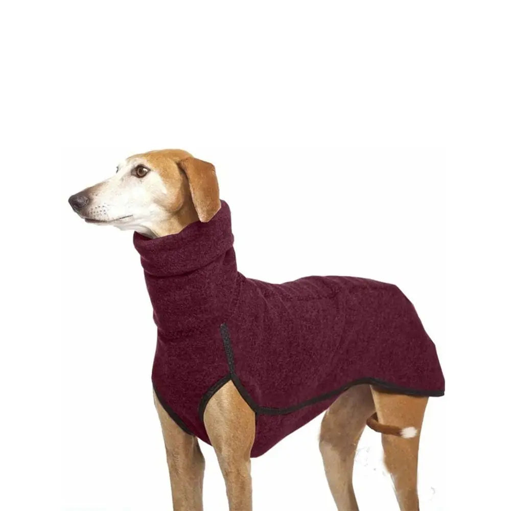Winter Dog Harness Hoodie Coat With High Collar Sweater