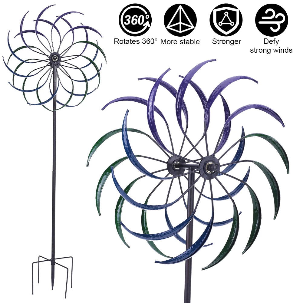 Public Craft Windmill Yard Ornament Wear Resist Outdoor Wind Catcher