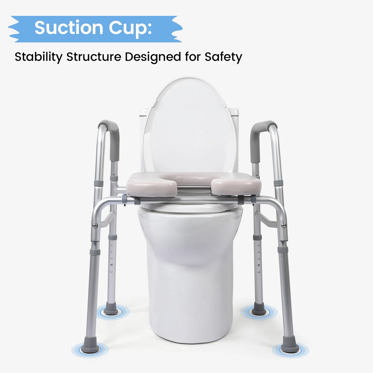 TWISTER.CK Raised Toilet Seat With Adjustable Height And Padded Seat