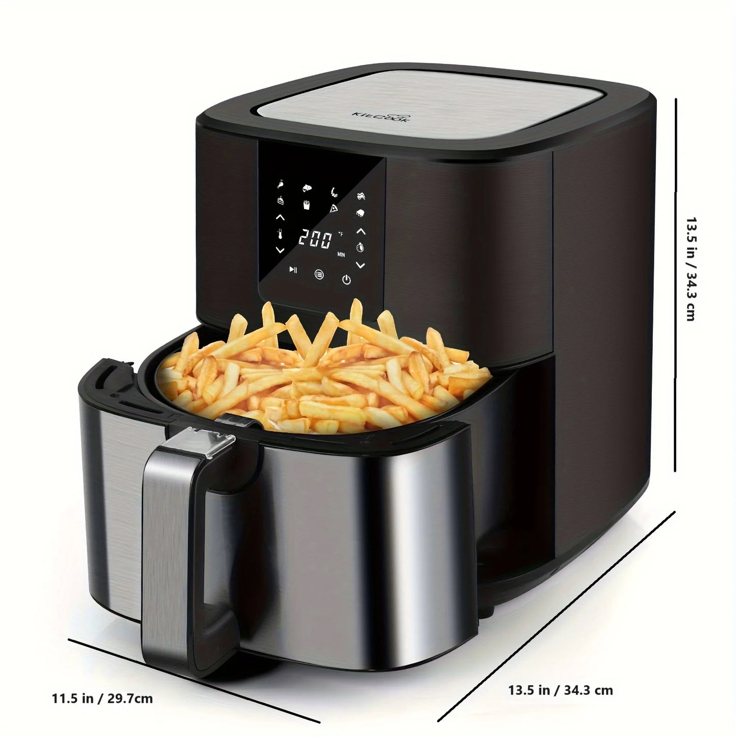 KitCook Air Fryer With 8 Presets And Digital Touch Screen