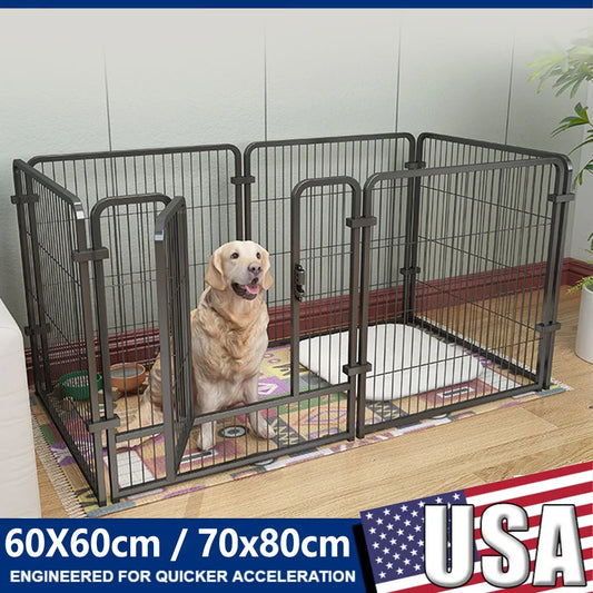 Foldable Dog Fence Playpen For Dogs Cats Rabbits Pet Enclosure