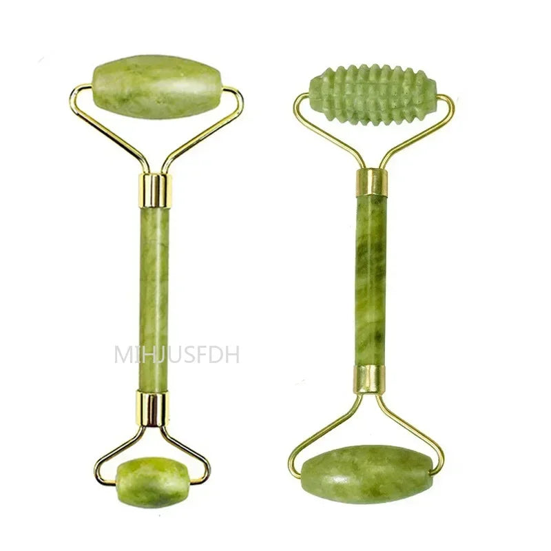 Natural Jade Roller Massager For Face And Body Gua Sha Stone