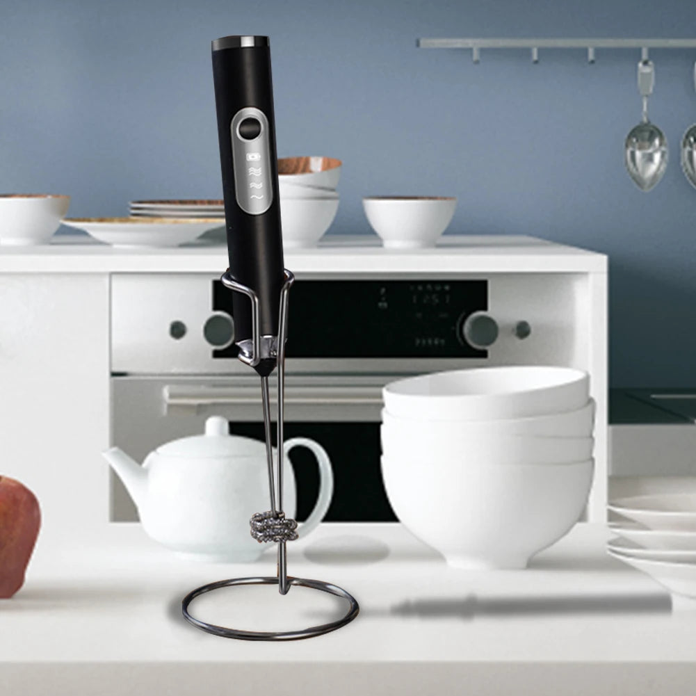 Alloet Mini Electric Milk Foamer Wireless Coffee Whisk