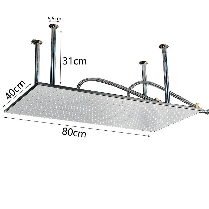 Wanmivezlo LED Brass Rainfall Shower Head Powered By Water Flow