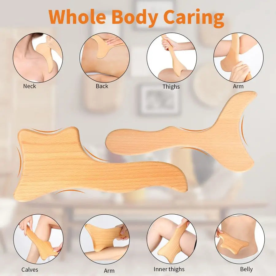 Wooden Massage Tools Maderoterapia Kit For Lymphatic Drainage Therapy