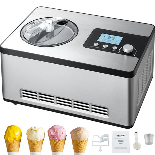 Automatic Ice Cream Maker With Built In Compressor Sorbet Maker