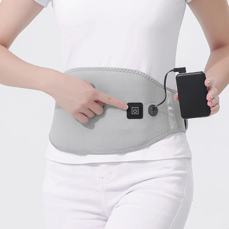 USB Electric Heating Back Belt Massager For Waist Pain Relief