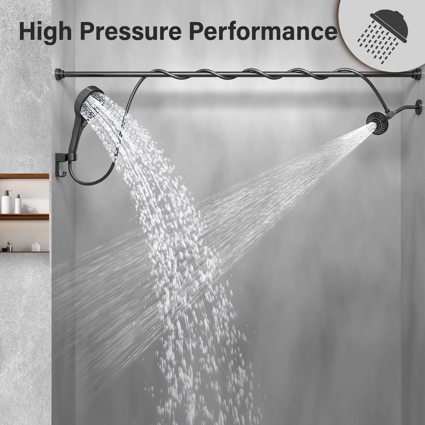 Tandem Shower Head For Couples High Pressure Dual Shower System