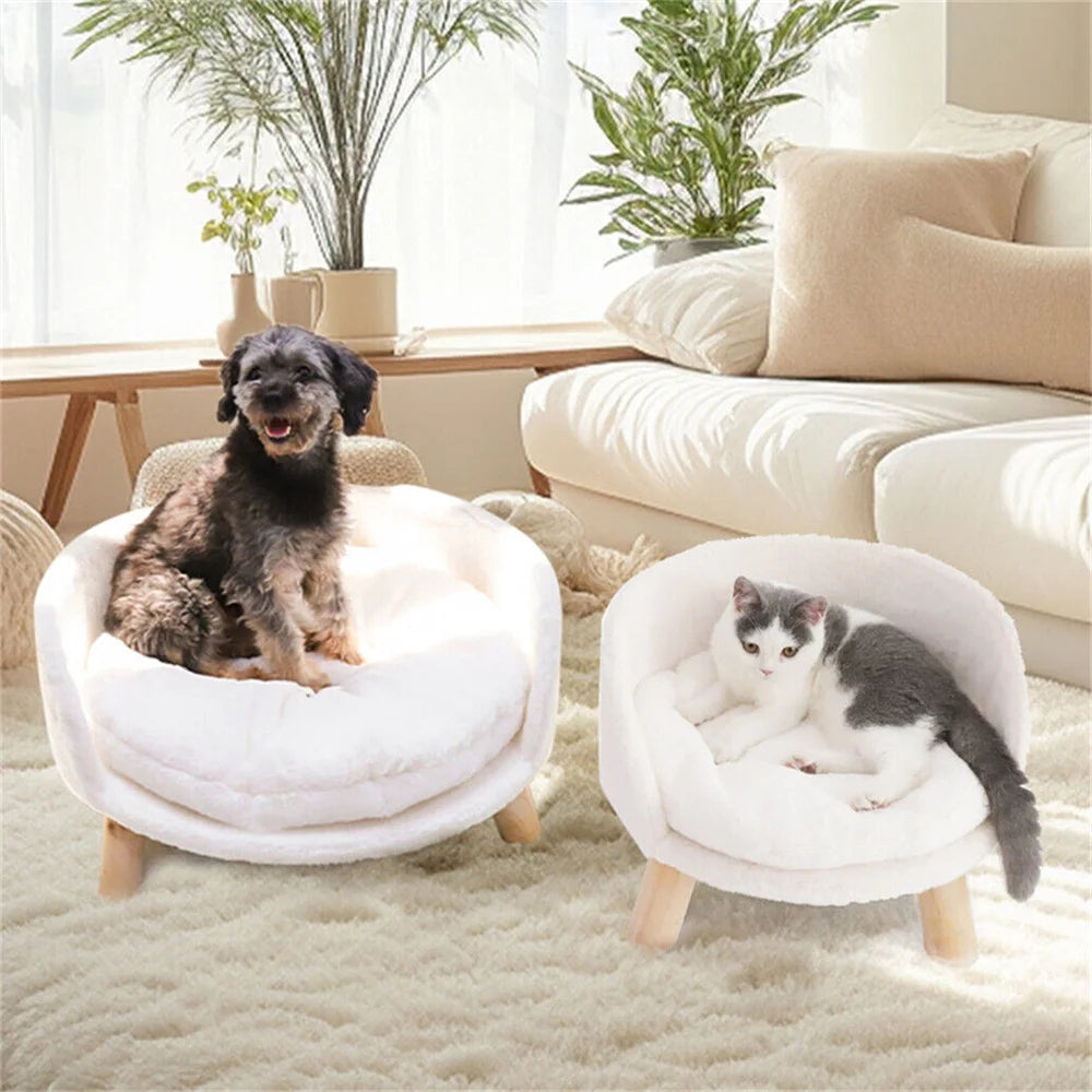 BORWARTCN Ultra Soft Elevated Dog Bed Sofa with Removable Cushion