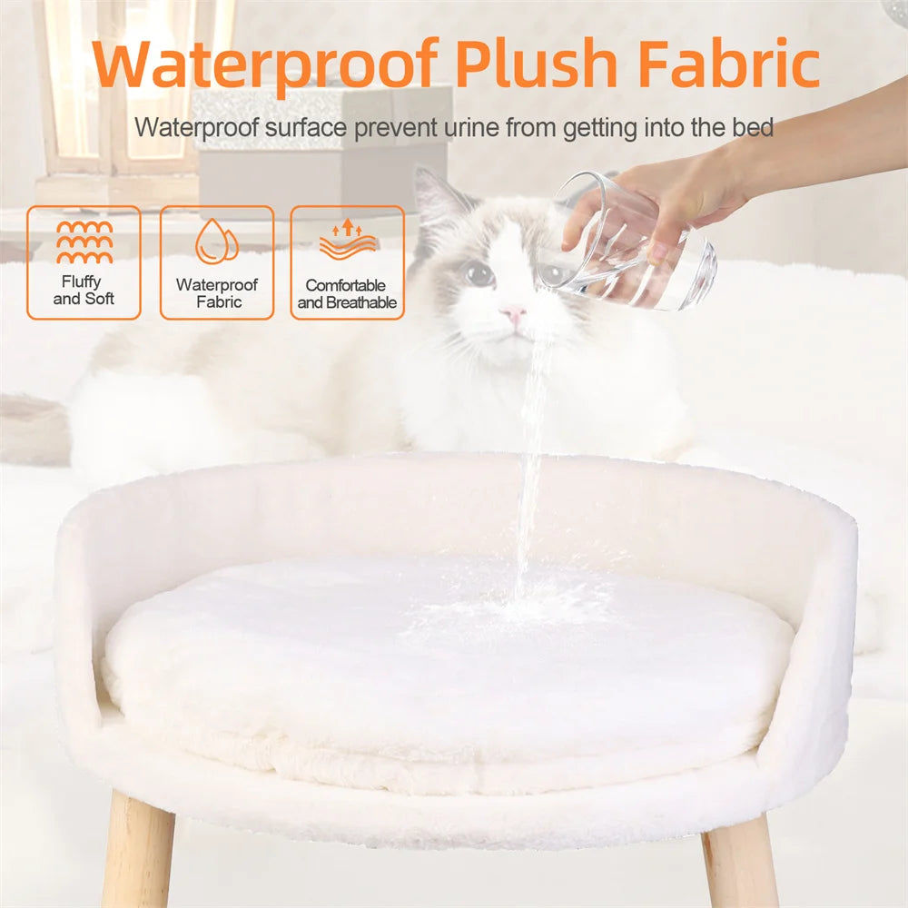 BORWARTCN Ultra Soft Elevated Dog Bed Sofa with Removable Cushion